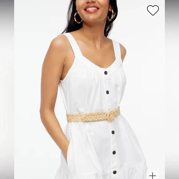 New J. Crew Linen-blend button-front mini dress!!! - Picture 3 of 6